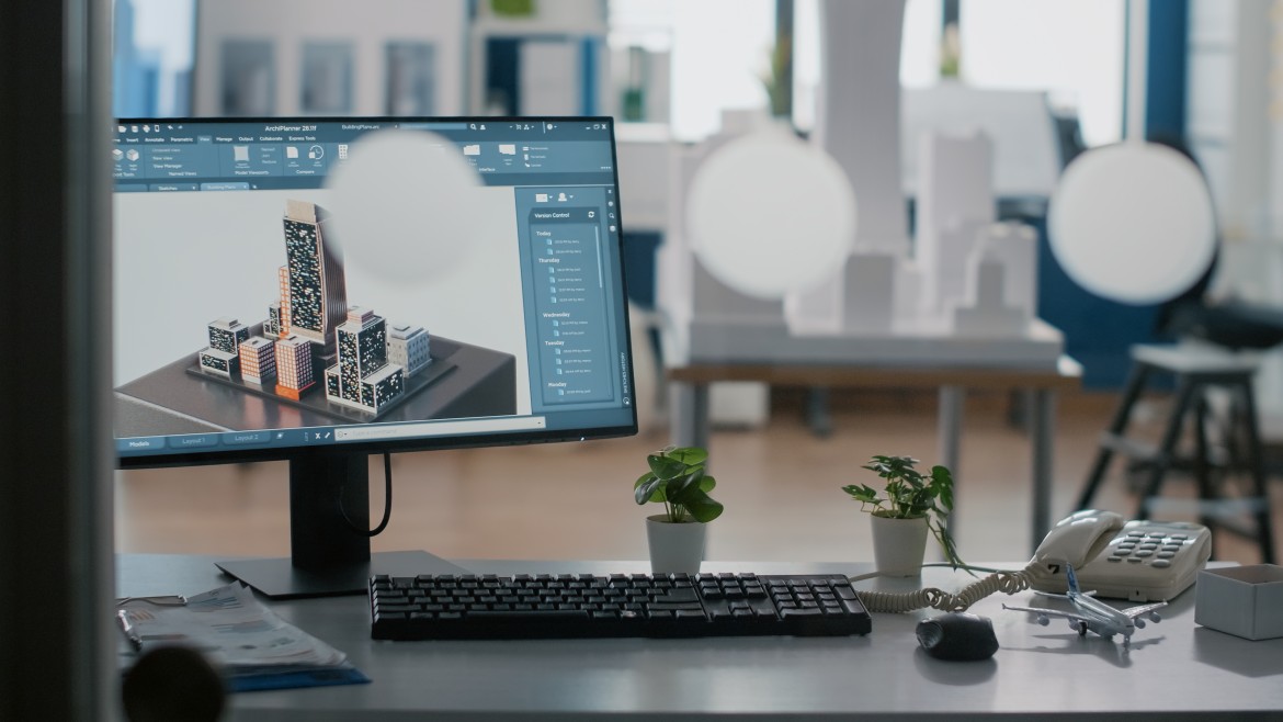 BIM model showing sustainable building design
